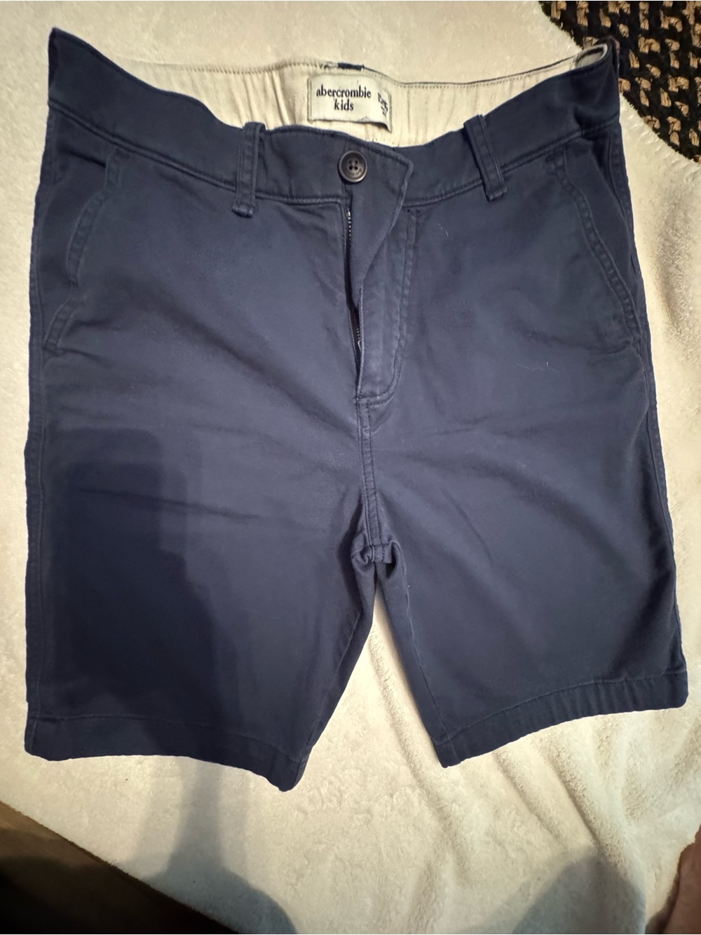 abercrombie kids Navy Cotton Chino Shorts